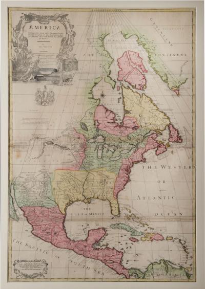 John Senex one of the earliest large scale English maps of North America