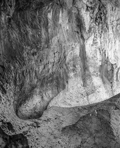 John Stathatos Earth VII Black and White Photograph Cave Rocks Natural Landscape Geology