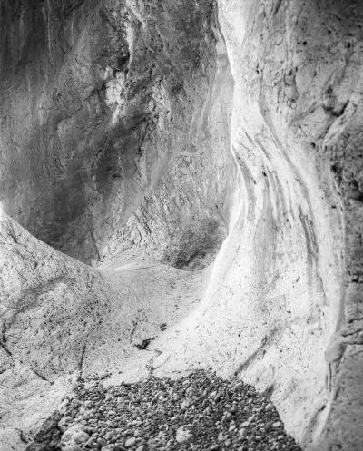 John Stathatos Earth VIII Black and White Photograph Stone Cave Rocks Natural Landscape