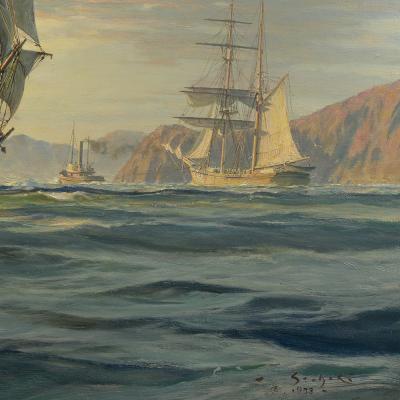 John Stobart Clipper Ship Dashing Wave Entering the Golden Gate San Francisco