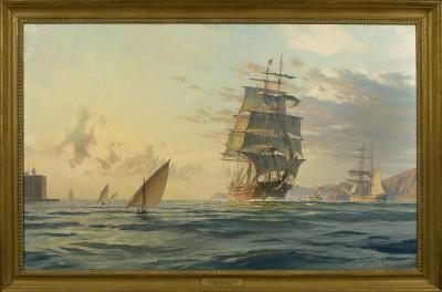 John Stobart Clipper Ship Dashing Wave Entering the Golden Gate San Francisco