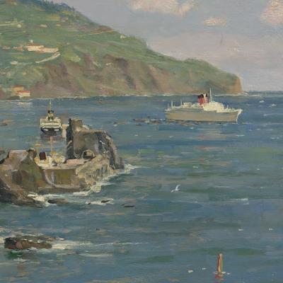 John Stobart Funchal Bay Madeira From Belmond Reids Palace Hotel 1960