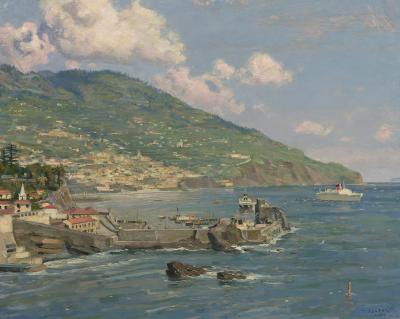 John Stobart Funchal Bay Madeira From Belmond Reids Palace Hotel 1960