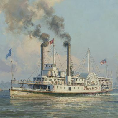 John Stobart Sacramento The Celebrated River Steamer Chrysopolis 