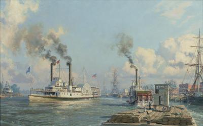 John Stobart Sacramento The Celebrated River Steamer Chrysopolis 