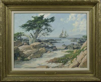 John Stobart The Brig Pilgrim Entering Monterey