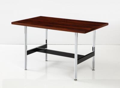 John Stuart 1970s Brazilian Rosewood And Steel Desk Dining Table By John Stuart