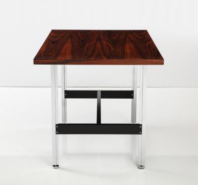 John Stuart 1970s Brazilian Rosewood And Steel Desk Dining Table By John Stuart