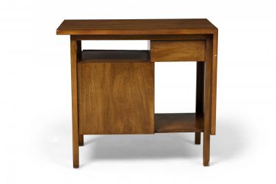 John Stuart American Mid Century Walnut Slat Front Right Cabinet Nightstands