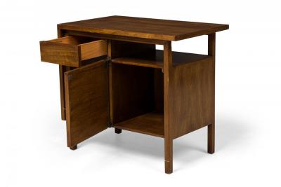 John Stuart American Mid Century Walnut Slat Front Right Cabinet Nightstands