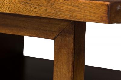 John Stuart American Mid Century Walnut Slat Front Right Cabinet Nightstands