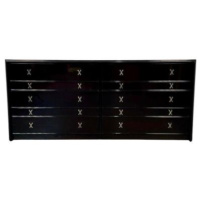 John Stuart Compatible Pair Mid Century Modern Dressers Chests by Paul Frankl John Stuart