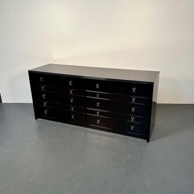 John Stuart Compatible Pair Mid Century Modern Dressers Chests by Paul Frankl John Stuart