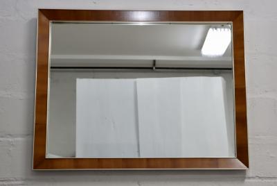 John Stuart John Stuart Brass And Walnut Wall Mirror