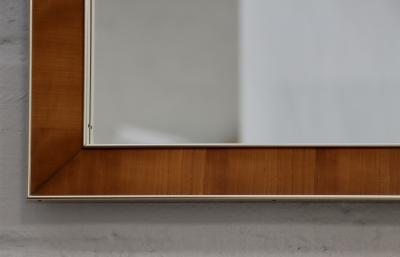 John Stuart John Stuart Brass And Walnut Wall Mirror