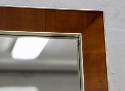 John Stuart John Stuart Brass And Walnut Wall Mirror
