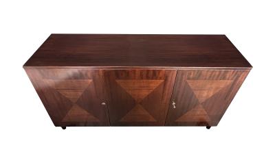 John Stuart John Stuart Mid century Three Door Mahogany Cabinet Sideboard Credenza