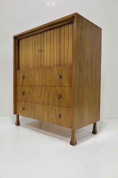 John Stuart John Stuart for Widdicomb Chest of Drawers with Tambour Doors