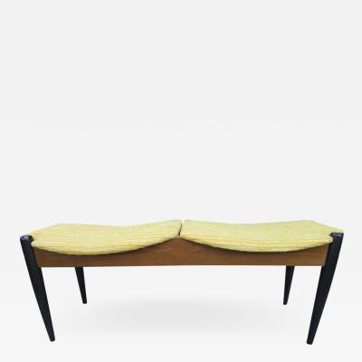 John Stuart Lovely Mid Century Modern Two Seat Bench by John Stuart