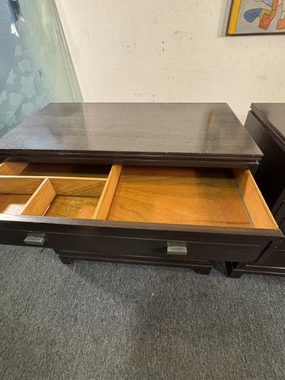 John Stuart MID CENTURY PAIR OF COMMODES WITH NICKELED BRONZE HANDLES BY JOHN STUART