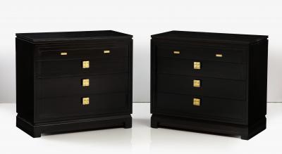 John Stuart Pair of 1960s John Stuart Ebonized Dressers 