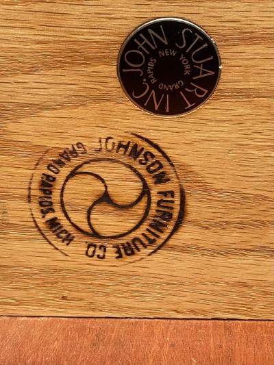 John Stuart Paul Frankl John Stuart Mid Century Modern Dresser Walnut Brass USA 1950s