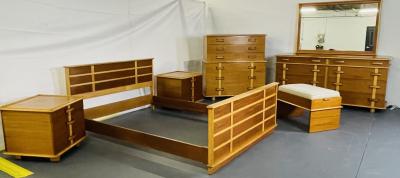 John Stuart Rare Mid Century Modern Paul Frankl for John Stuart Complete 1950s Bedroom Set