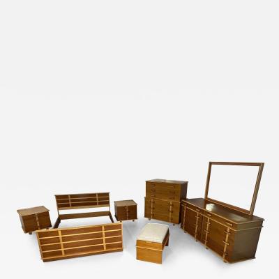 John Stuart Rare Mid Century Modern Paul Frankl for John Stuart Complete 1950s Bedroom Set