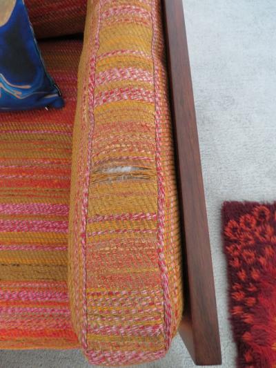 John Stuart Spectacular Pair Milo Baughman Style Rosewood Cube Lounge Chairs by John Stuart