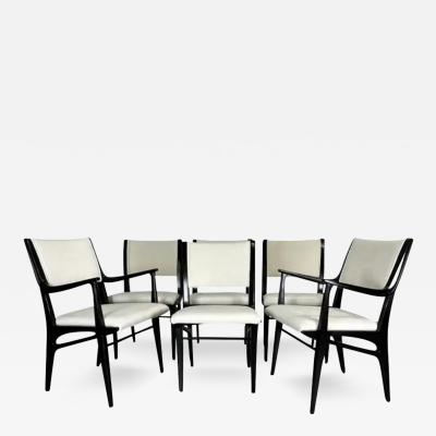 John Van Koert Drexel Set of Six Modernist Lacquered Armchairs by John Van Koert Mid Century