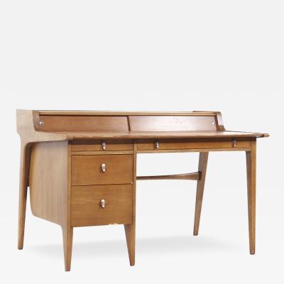 John Van Koert John Van Koert for Drexel Profile Mid Century Leather Top Walnut Desk