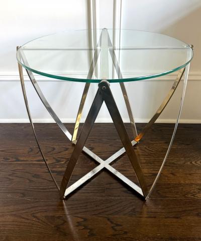 John Vesey Barrel Form Brass Accent Side Table by John Vesey