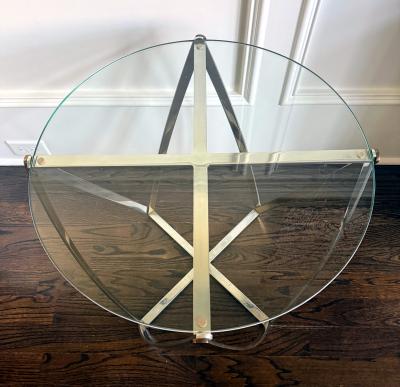 John Vesey Barrel Form Brass Accent Side Table by John Vesey