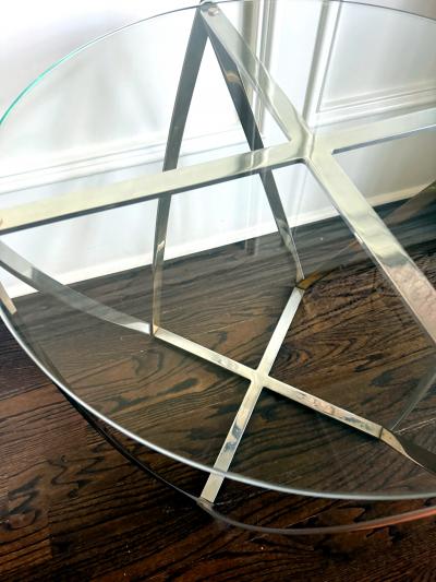 John Vesey Barrel Form Brass Accent Side Table by John Vesey