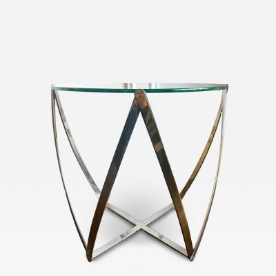 John Vesey Barrel Form Brass Accent Side Table by John Vesey