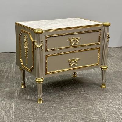 John Vesey Hollywood Regency John Vessey Style Steel Nightstands End Tables Bronze COM