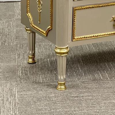 John Vesey Hollywood Regency John Vessey Style Steel Nightstands End Tables Bronze COM