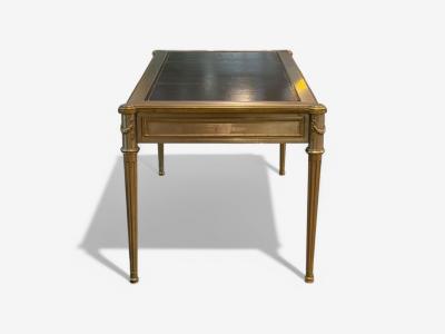 John Vesey John Vesey Louis XVI Style Steel Bronze Rare Writing Desk USA 1960s