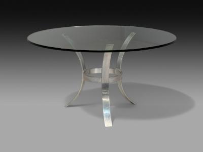 John Vesey John Vesey attr Mid Century Modern Cast Aluminum Center Table USA 1970s