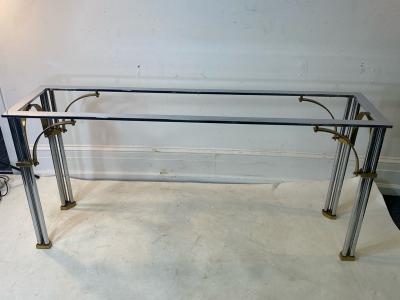 John Vesey MODERNIST1970S CHROME AND BRASS CONSOLE IN THE MANNER OF JOHN VESEY