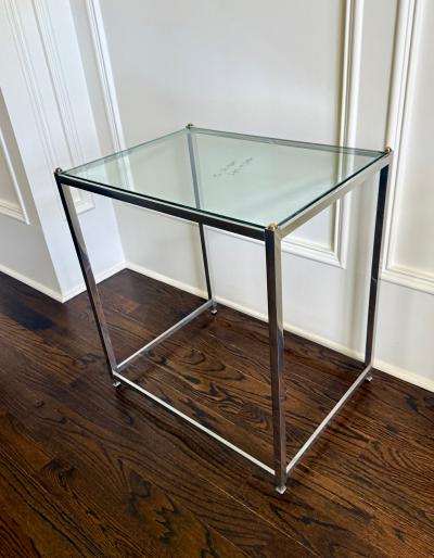John Vesey Modern Aluminum Brass Side Table by John Vesey