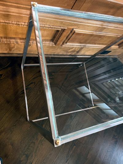 John Vesey Modern Aluminum Brass Side Table by John Vesey