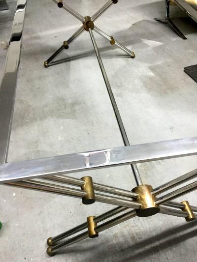 John Vesey Rare Brass and Chrome Table by John Vesey