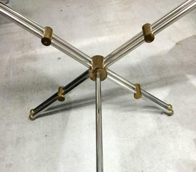 John Vesey Rare Brass and Chrome Table by John Vesey