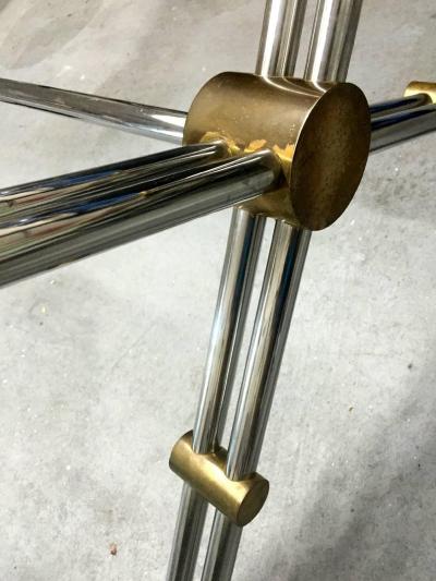 John Vesey Rare Brass and Chrome Table by John Vesey