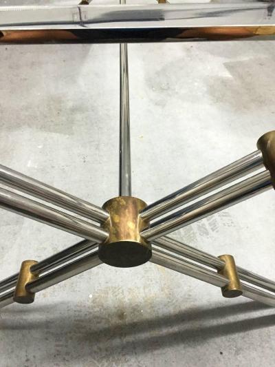 John Vesey Rare Brass and Chrome Table by John Vesey