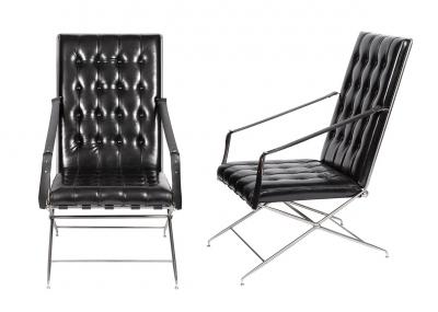 John Vesey Rare Pair of Napoleonic Campaign Chairs John Vesey