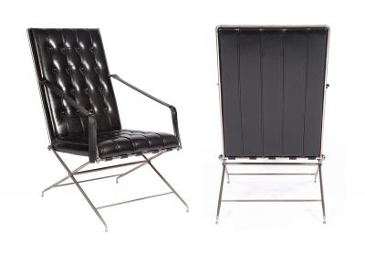 John Vesey Rare Pair of Napoleonic Campaign Chairs John Vesey