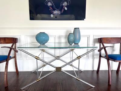 John Vesey Rare X leg Coffee Table by John Vesey