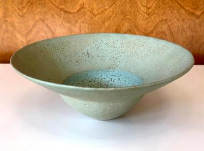 John Ward Ceramic Bowl with Flanged Rim by John Ward